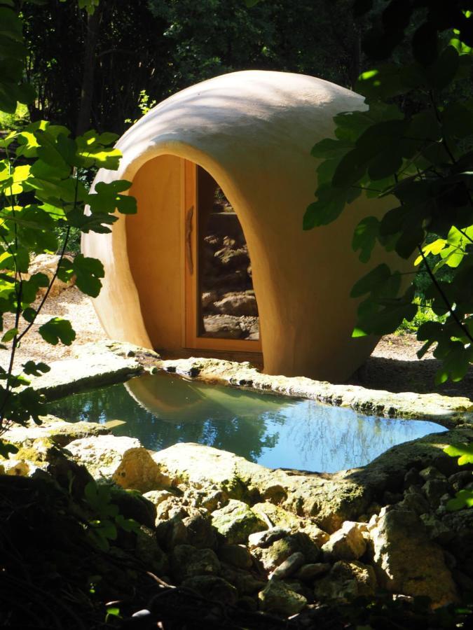 Maison Terre Les Cabanes De Fallot - Sauna Bain-Froid Piscine Naturelle L'isle-Bouzon Bagian luar foto